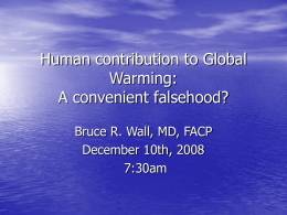 Human contribution to Global Warming?