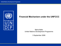 Financial Mechanism under the UNFCCC