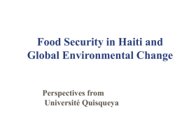 Quisqueya University - Global Environmental Change and Food