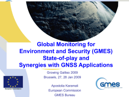 Global Monitoring for Environment and Security
