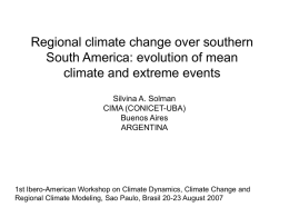 Changes in extreme events: Precipitation