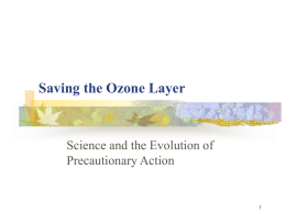 Saving the Ozone Layer