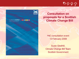 Consultation on the proposed Scottish Climate Change Bill