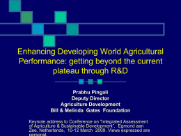 Low Productive Agriculture in the Least Developed Countries