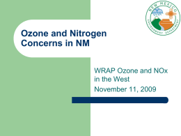 Ozone and Nitrogen Concerns in NM - Western Regional Air Partnership