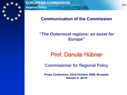 Regional Policy EUROPEAN COMMISSION
