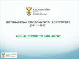 (2011-2012) – Annual Report to Parliament