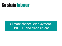 Climate change, employment and trade unions