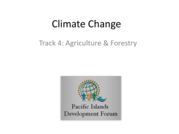 Climate Change - Pacific Island Development Forum