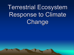 Terrestrial Ecosystem Response to Climate