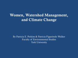 Women, Watershed Governance, and Climate Change