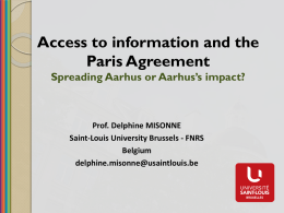 Access to information and the Paris Agreement