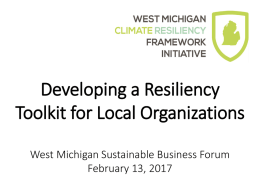 Climate Resiliency Framework Initiative