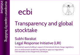 Transparency and global stocktake