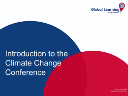 Introduction to the climate change conference