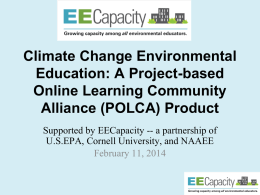 Climate Change Environmental Education: A Project