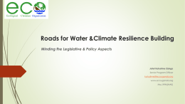 Legislative and policy issues related to roads for water in Uganda