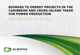 Biomass-to-Energy Projects in the Caribbean and Cross