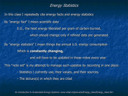 Energy Statistics