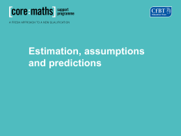 Number_Estimation, Assumptions and Predictionsx