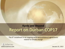 Report on Durban COP17