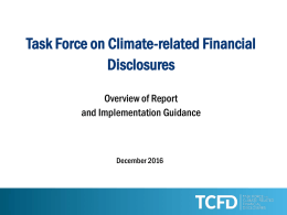 recommended disclosures - Task Force on Climate