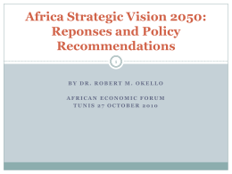 Africa Strategic Vision 2050