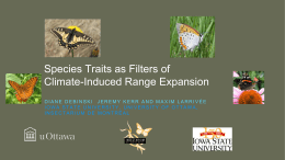 Species Traits Analysis_Debinski Kerr Larivee_Oct_2015x