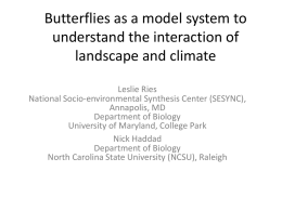 Butterflies and Climate - The North American Butterfly Monitoring