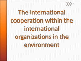The international cooperation of IGOs in environment