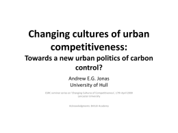 Towards a new urban politics of carbon control?