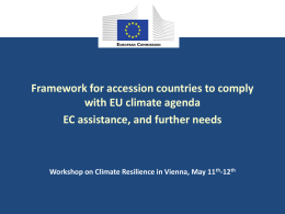 EU DG NEAR`s action in the field of climate change Political dialogue