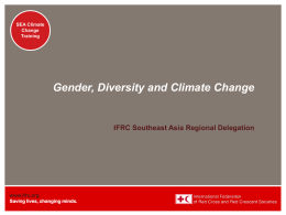 Gender, Diversity and Climate Change