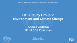 ITU-T SG5 main results ICT and climate change