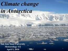 Antarctic Ice Shelves - San Jose State University