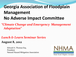 Georgia Association of Floodplain Management No Adverse Impact