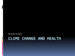 Clime change and Health