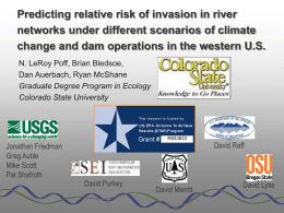 Predicting relative risk of invasion in river