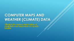 Computer maps and weather (climate) data