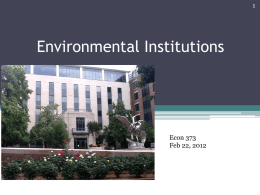Environmental Institutionsx - U