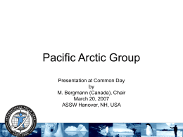 Pacific Arctic Group 2007
