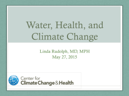 Water, Health, and Climate Change