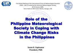 Susan R. ESPINUEVA, Philippines Meteorological Society