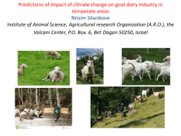 Predictions of impact of climate change on goat dairy