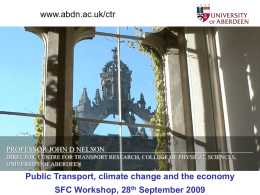 Public Transport and the National Performance Framework