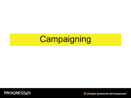 introduction to campaigning with Progressio
