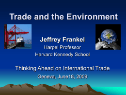 Environmental Effects of International Trade