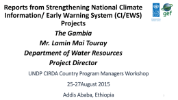 The Gambia - UNDP Climate Change Adaptation