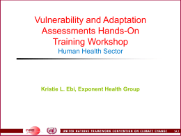 Methods of Assessing Human Health Vulnerability and Public