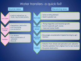 Water transfers
